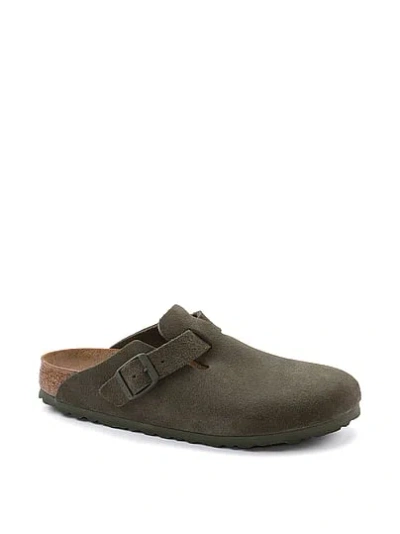 Pink Birkenstock Boston Clogs In Green