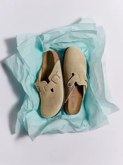 Pink Birkenstock Boston Clogs In Sand