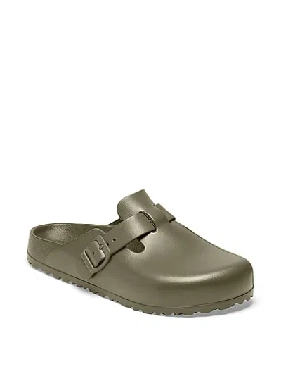 Pink Birkenstock Boston Eva Clogs In Green