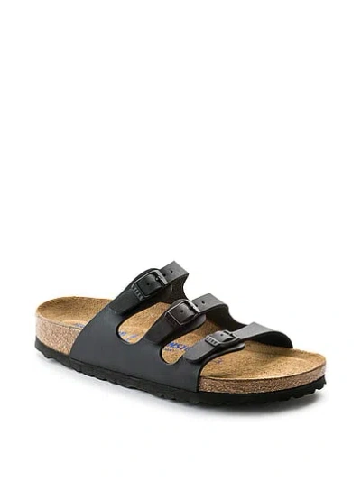 Pink Birkenstock Florida Soft Footbed Sandal In Black