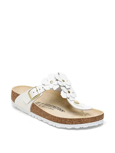 Pink Birkenstock Gizeh Flowers Sandals In Animal Print