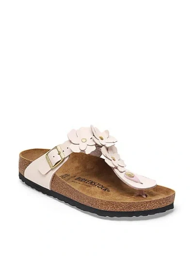 Pink Birkenstock Gizeh Flowers Sandals In