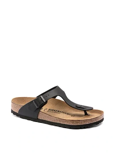 Pink Birkenstock Gizeh Sandals In Black