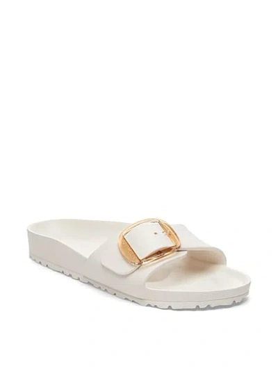 Pink Birkenstock Madrid Big Buckle Eva Slide In White