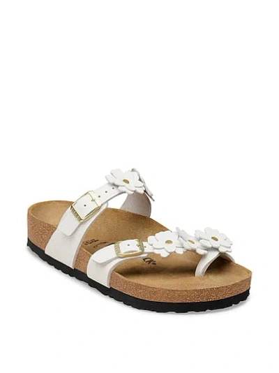 Pink Birkenstock Mayari Flowers Sandals In White