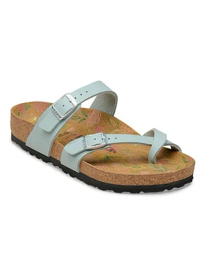 Pink Birkenstock Mayari Printed Footbed Sandals In Multi