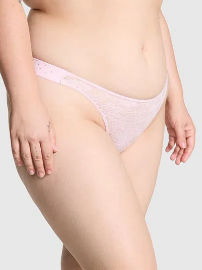 Pink Bling Lacie Logo Scoop Thong In
