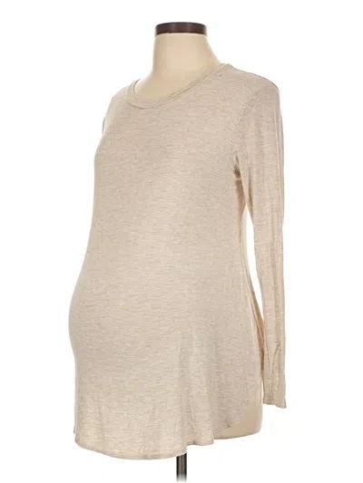 Pre-owned Pink Blush 3/4 Sleeve T-shirt In Brown