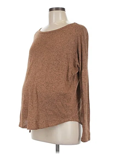 Pre-owned Pink Blush 3/4 Sleeve T-shirt In Brown