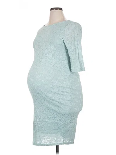 Pre-owned Pink Blush Casual Dress In Blue