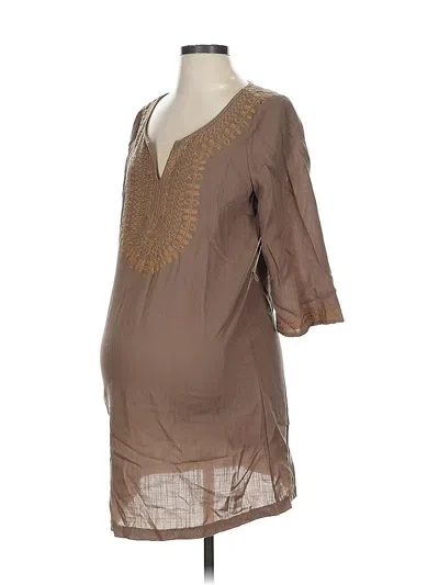 Pre-owned Pink Blush Casual Dress In Brown