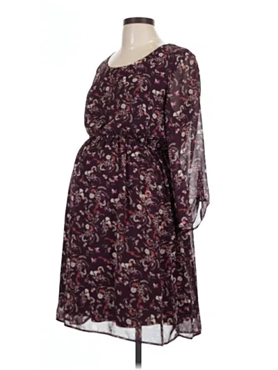 Pre-owned Pink Blush Casual Dress In Burgundy