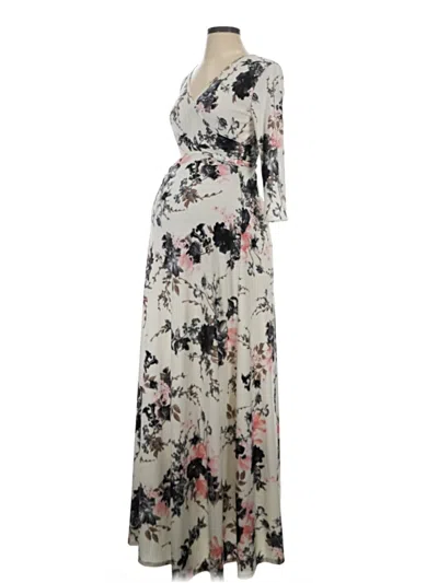 Pre-owned Pink Blush Casual Dress In Gray