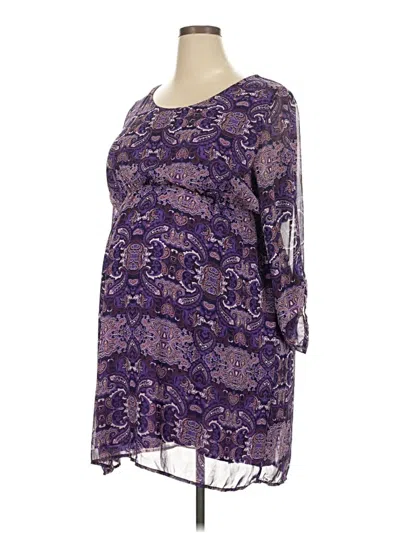 Pre-owned Pink Blush Casual Dress In Purple