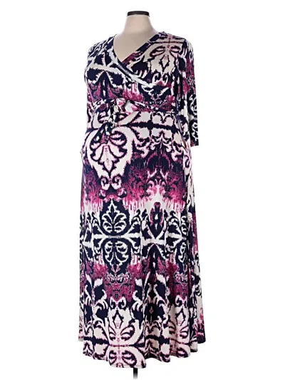 Pre-owned Pink Blush Casual Dress In Purple