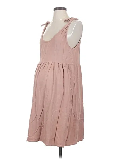 Pre-owned Pink Blush Casual Dress In Tan