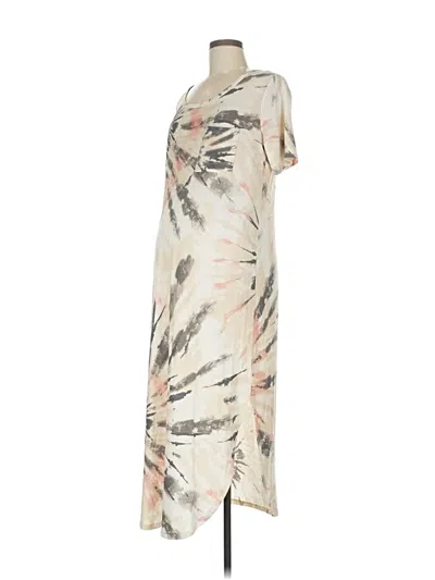 Pre-owned Pink Blush Casual Dress In White