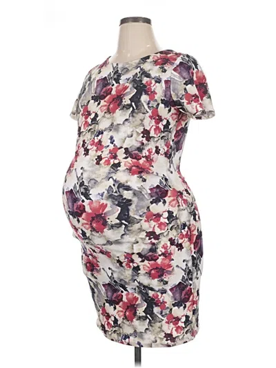 Pre-owned Pink Blush Casual Dress In White