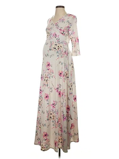 Pre-owned Pink Blush Casual Dress In White