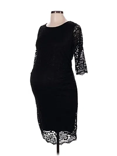 Pink Blush Cocktail Dress In Black