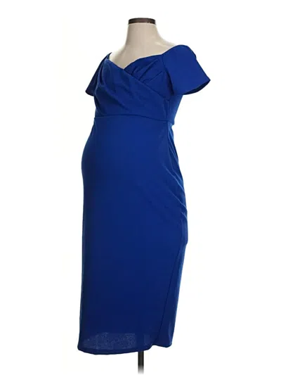 Pre-owned Pink Blush Cocktail Dress In Blue