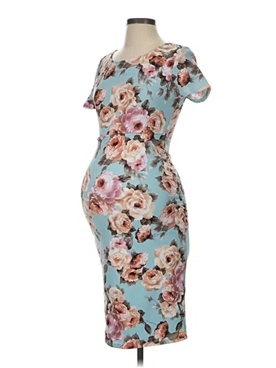 Pre-owned Pink Blush Cocktail Dress In Blue