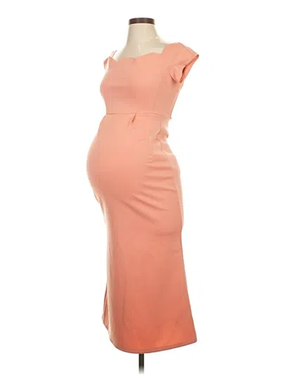 Pre-owned Pink Blush Cocktail Dress In Orange