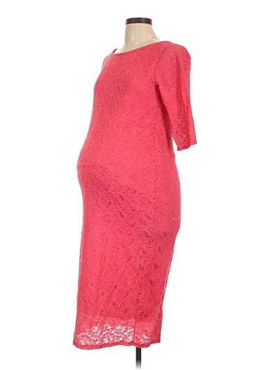 Pre-owned Pink Blush Cocktail Dress In Red