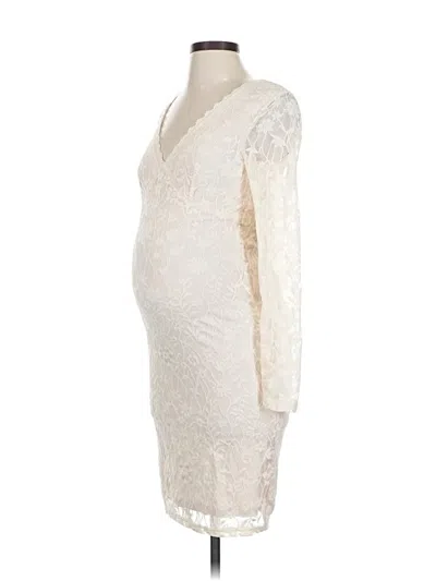 Pink Blush Cocktail Dress In White