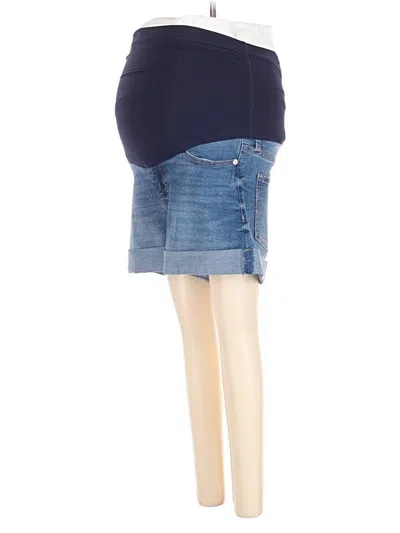 Pre-owned Pink Blush Denim Shorts In Blue