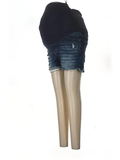 Pre-owned Pink Blush Denim Shorts In Blue
