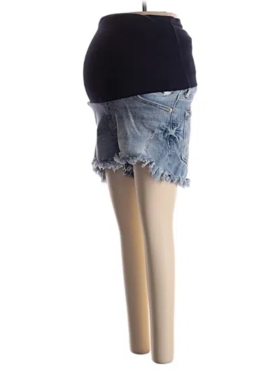 Pre-owned Pink Blush Denim Shorts In Blue