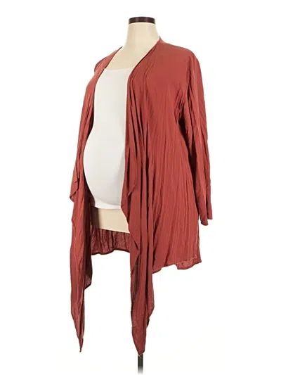 Pre-owned Pink Blush Kimono In Burgundy