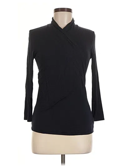 Pre-owned Pink Blush Long Sleeve Blouse In Black