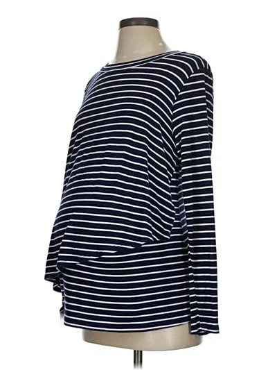 Pre-owned Pink Blush Long Sleeve T-shirt In Blue