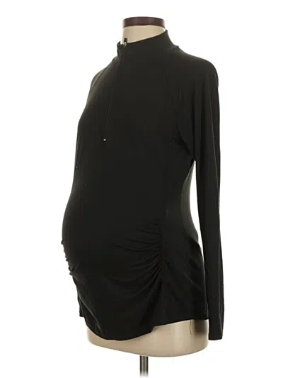 Pre-owned Pink Blush Long Sleeve Turtleneck In Black