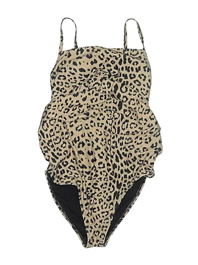 Pre-owned Pink Blush One Piece Swimsuit In Tan