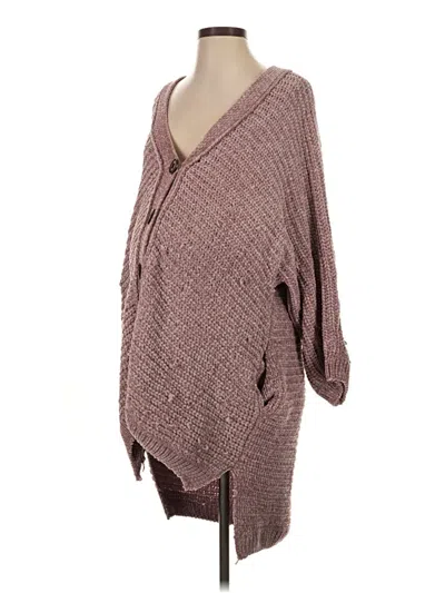 Pre-owned Pink Blush Poncho In Brown