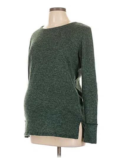 Pre-owned Pink Blush Pullover Sweater In Green