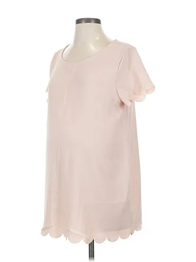 Pre-owned Pink Blush Short Sleeve Blouse In Pink