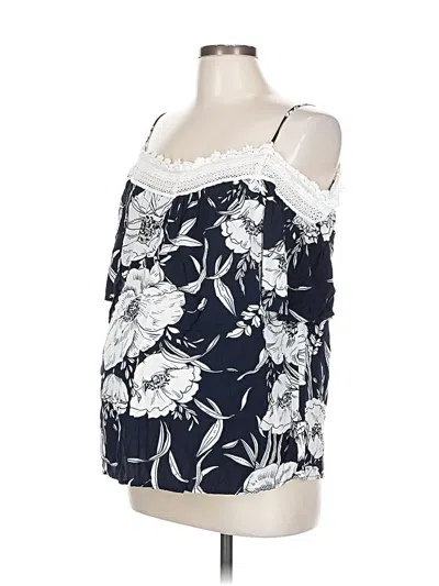 Pre-owned Pink Blush Sleeveless Blouse In Blue