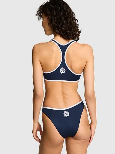 Pink Brazilian Bikini Bottom In Blue