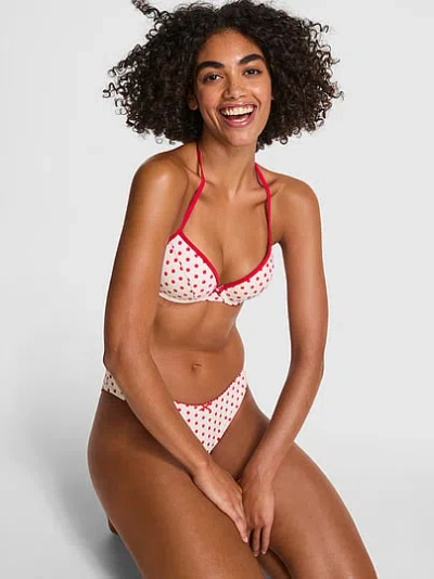 Pink By Frankies Bikinis Addison Push-up Bikini Top In White