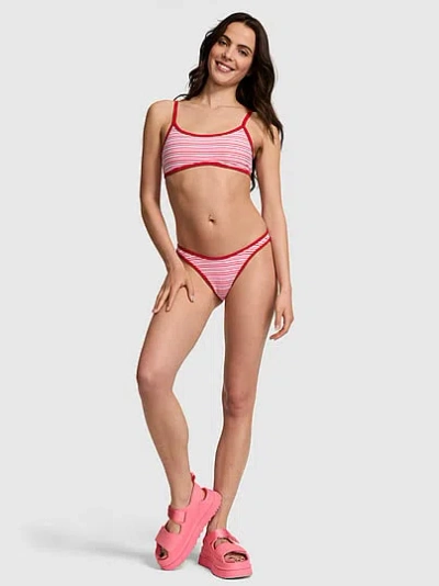 Pink By Frankies Bikinis Eve Rib Bikini Top In