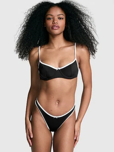 Pink By Frankies Bikinis Golden Hour Bikini Bottom In Black