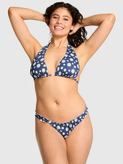 Pink By Frankies Bikinis Hudson Bikini Bottom In Blue