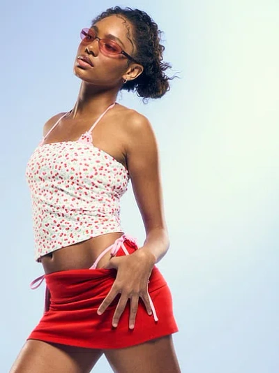 Pink By Frankies Bikinis Louise Tube Top In Red