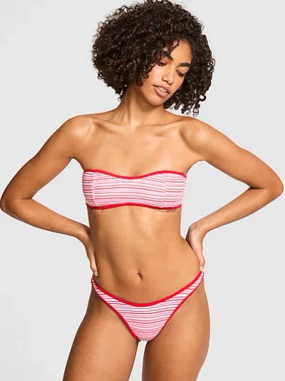 Pink By Frankies Bikinis Monty Rib Bikini Top In