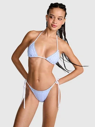 Pink By Frankies Bikinis Rosemary Itsy Bikini Bottom In Blue