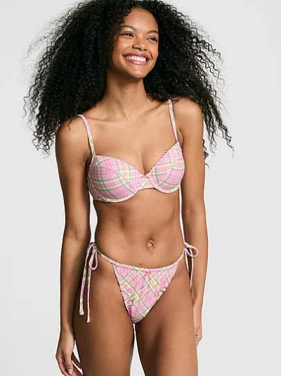 Pink By Frankies Bikinis Ryder Push-up Bikini Top In